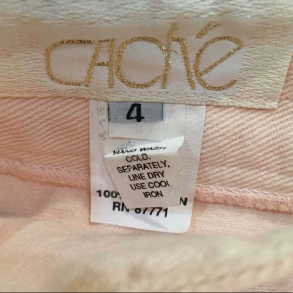 Vintage Cache Pink Short Set With Rhinestones - Picture 4 of 4